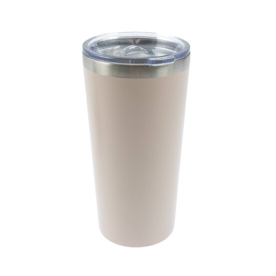 Beige Metal Coffee Cup image number 1