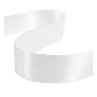 White Satin Ribbon 20 mm x 15 m