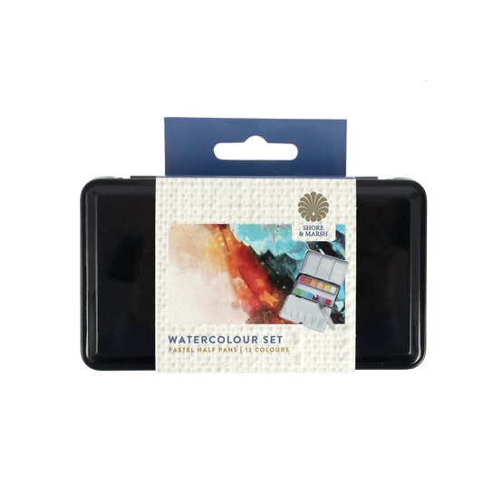 Shore & Marsh Pastel Half Pans Watercolour Set 12 Pack image number 8