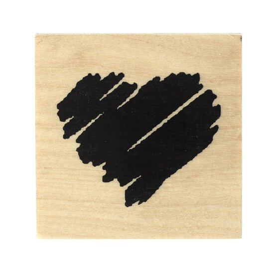 Sketch Heart Wooden Stamp 3.8cm x 3.8cm image number 3