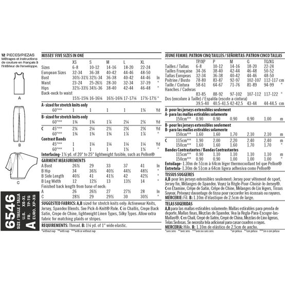 New Look Women's Separates Sewing Pattern 6546 image number 3