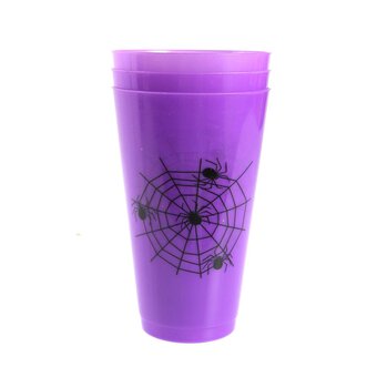 Purple Spider's Web Cups 3 Pack