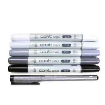 Copic Ciao Twin Tip Grey Tone Markers 6 Pack