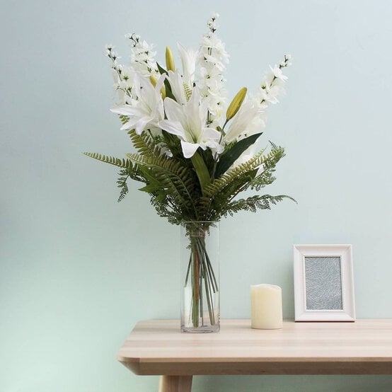 Cream Delphinium Spray 78cm image number 4