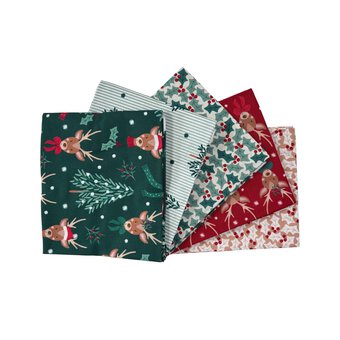 Rudolph Cheer Fat Quarters 5 Pack