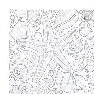 Starfish and Shells Colour-in Canvas