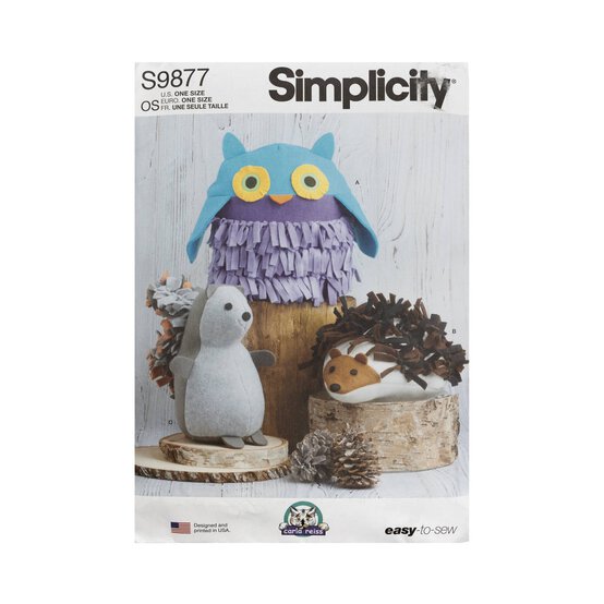 Simplicity Plush Animal Sewing Pattern S9877 (One Size) image number 1