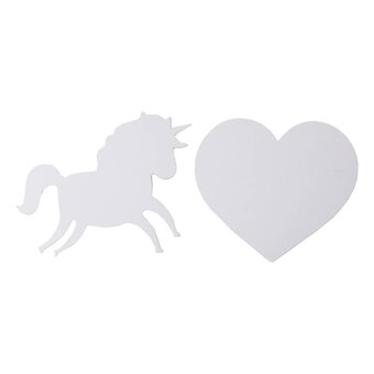 Unicorn and Heart Card Shapes 10 Pack