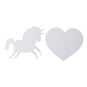 Unicorn and Heart Card Shapes 10 Pack image number 1