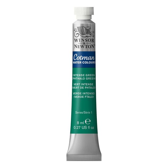 Winsor & Newton Intense Green Cotman Watercolour Tube 8ml image number 1