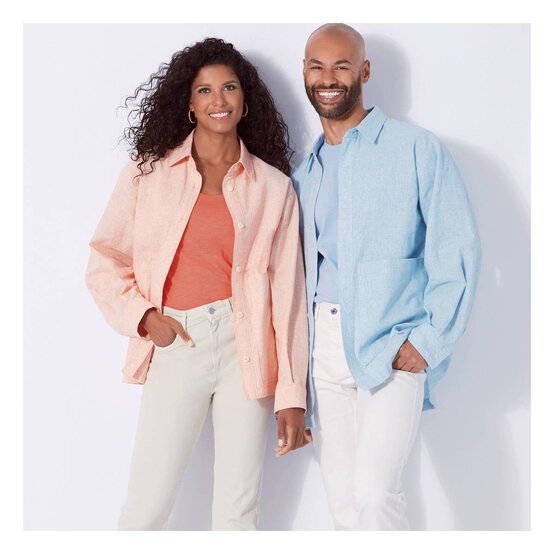 New Look Unisex Shirt Sewing Pattern 6724 (XS-XL) image number 2
