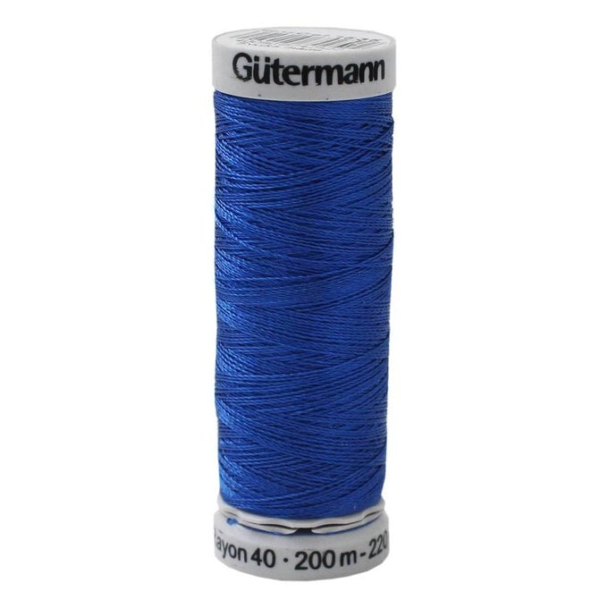 Gutermann Blue Sulky Rayon 40 Weight Thread 200m (1535) image number 1
