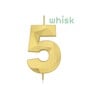 Whisk Gold Faceted Number 5 Candle image number 1