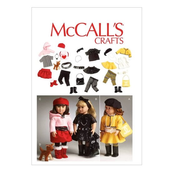 McCall&rsquo;s Doll Clothes Sewing Pattern M6669 image number 1