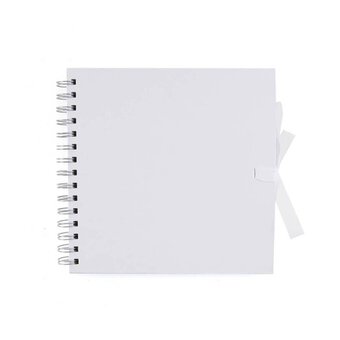 Spiral Bound White Scrapbook 8 x 8 Inches