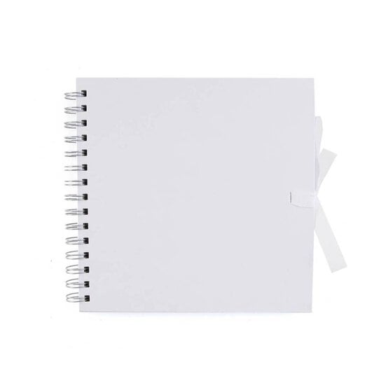 Spiral Bound White Scrapbook 8 x 8 Inches image number 1