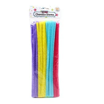 Assorted Bright Pipe Cleaners 60 Pack