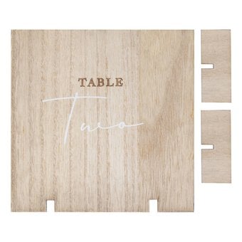 Ginger Ray Wooden Table Numbers 12 Pack image number 3