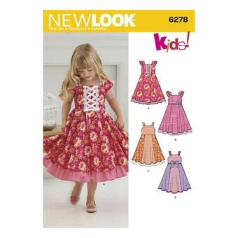 New Look Child's Dresses Sewing Pattern 6278