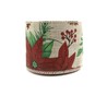 Poinsettia Pinecones Wire Edge Printed Ribbon 63mm x 3m image number 5