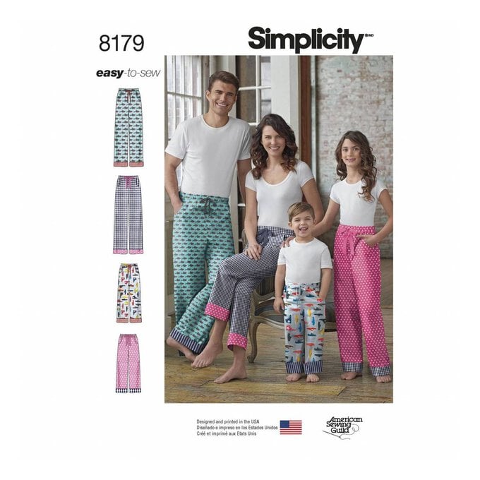 Simplicity Lounge Trousers Sewing Pattern 8179 (XS-XL) image number 1