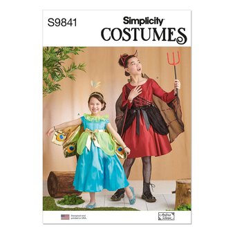 Simplicity Girls' Costume  Sewing Pattern S9841 (K5 7-14)