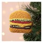 Hanging Beaded Burger Decoration 9cm image number 1