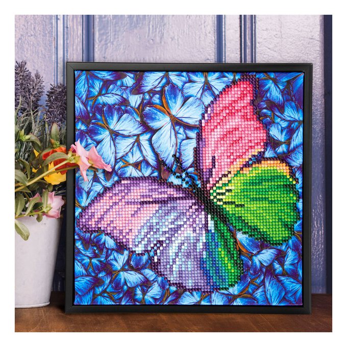 Diamond Dotz Flutterby Pink Kit 23cm x 23cm Hobbycraft