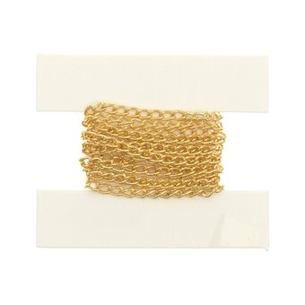 Gold Plated Light Curb Chain 3mm x 1m