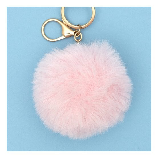 Pink Pom Pom Keyring image number 2