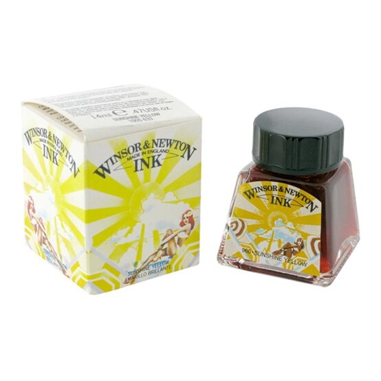 Winsor & Newton Sunshine Yellow Drawing Ink 14ml image number 1