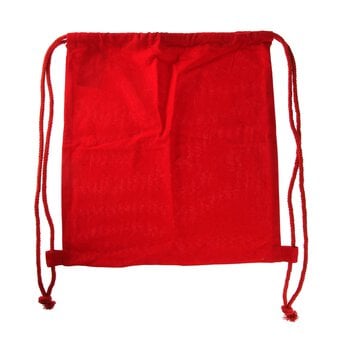 Red Cotton Drawstring Bag image number 3