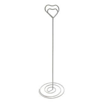 White Heart Table Number Stand