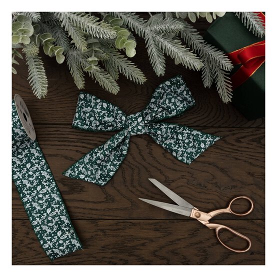 Festive Foliage Wire Edge Printed Ribbon 63mm x 3m image number 3