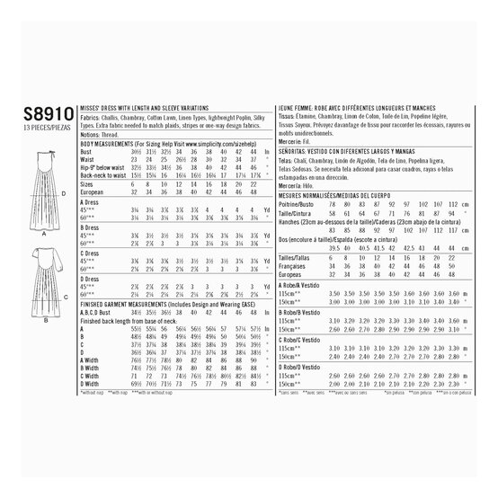 Simplicity Dresses and Jumpsuit Sewing Pattern S8910 (14-22) image number 5