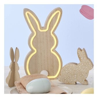 Wooden LED Bunny 30cm