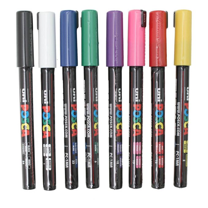 Uni Posca PC-1M Fine Paint Marker Art Pens - Every Colour - Buy 4, Pay For  3