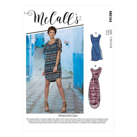 McCall&rsquo;s Robin Dress Sewing Pattern M8164 (XS-M) image number 1