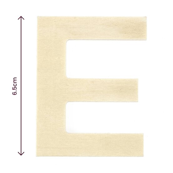 Small Wooden Letter E 6.5cm image number 4