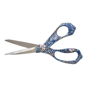 Blue Woodblock Floral Dressmaking Scissors