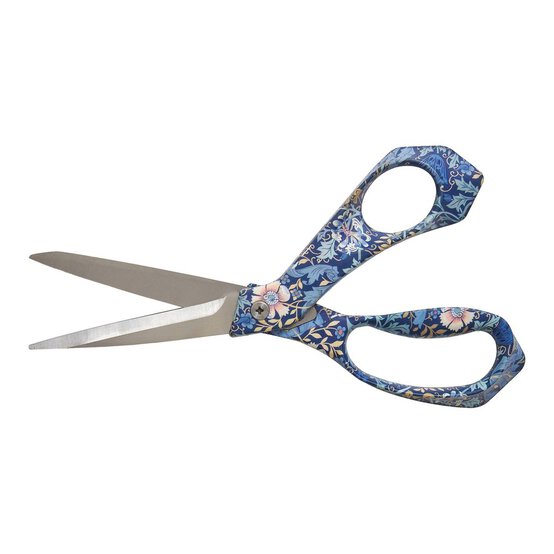 Blue Woodblock Floral Dressmaking Scissors image number 2