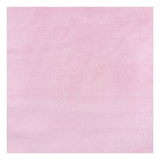 Light Pink Stretch Fleece Fabric by the Metre image number 2