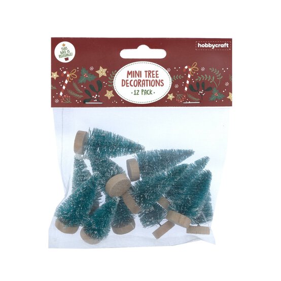 Mini Green Bottle Brush Trees 4cm 12 Pack image number 4