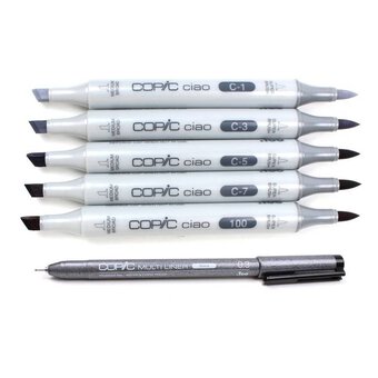 Copic Ciao Twin Tip Skin Tone Markers 6 Pack