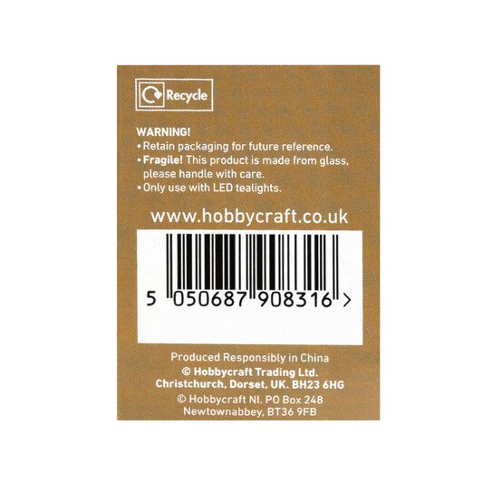 Create & Celebrate Glass Lantern 13cm x 21cm image number 4