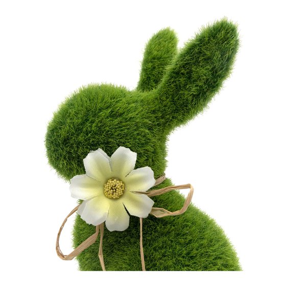 Faux Grass Bunny with Flower 15.5cm image number 4