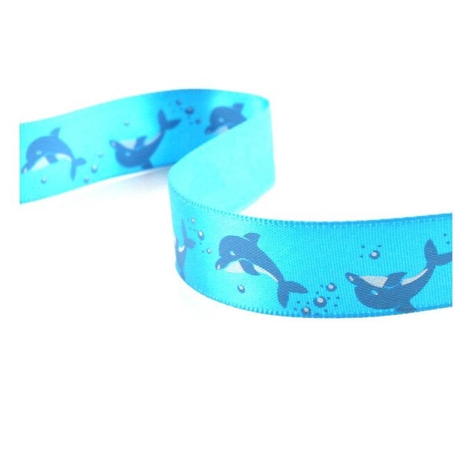 Dolphin Blue Satin Ribbon 16mm x 3m image number 1