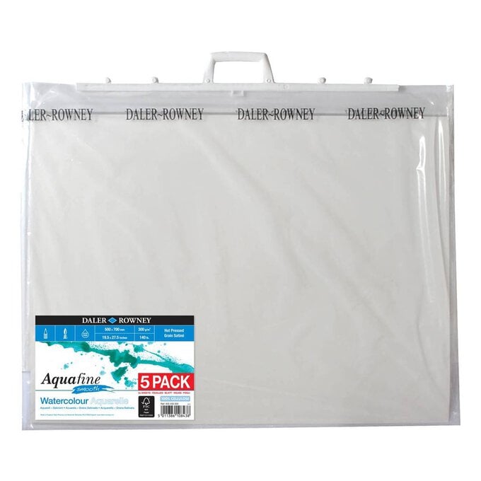 Daler-Rowney Carry Bag and Aquafine Smooth Watercolour Paper 50cm x 70cm 5 Pack image number 1