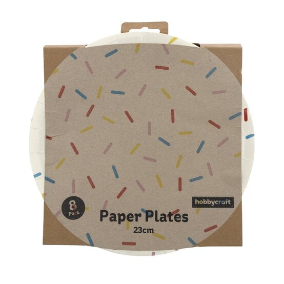 Rainbow Sprinkle Paper Plates 8 Pack image number 4