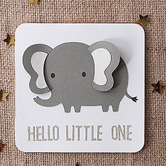 Cricut: How to Make a New Baby Elephant Card